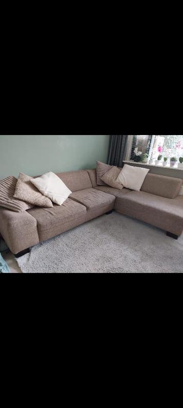 Hoekbank beige