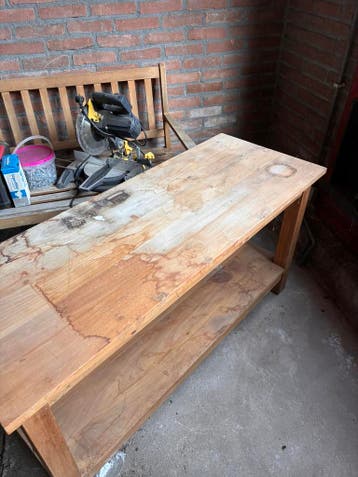 Teak bijzettafel / sidetable