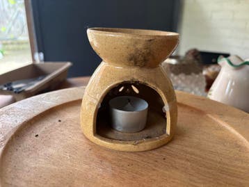 Aromabrander van keramiek - Geel/bruin