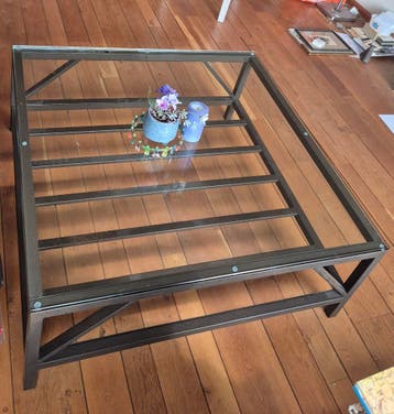 Glazen salontafel