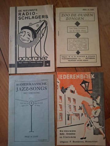 Oude muziek-zangboekjes