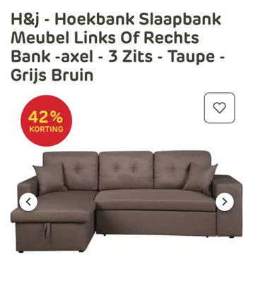 Nieuwe hoek/slaapbank zonder armleuningen - Gratis