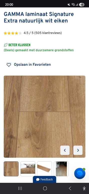 Gamma Signature Laminaat Extra Natuurlijk Wit Eiken