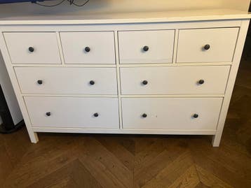 Witte ladekast met 8 lades - IKEA MALM stijl