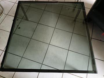 Glazen salon tafel- Gebruikt