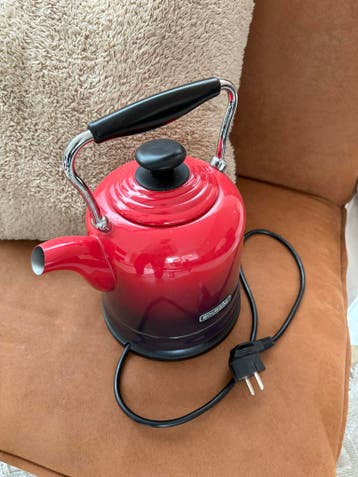 Bourgini Waterkoker - Rood/Zwart Design