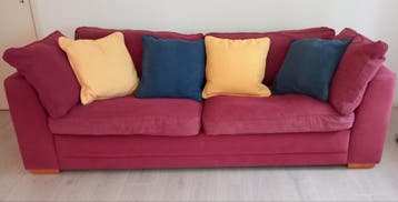 Gratis comfortabele bordeaux rode driezitsbank