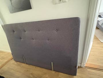 Hoofdbord bed 200x120 cm - Grijs gestoffeerd