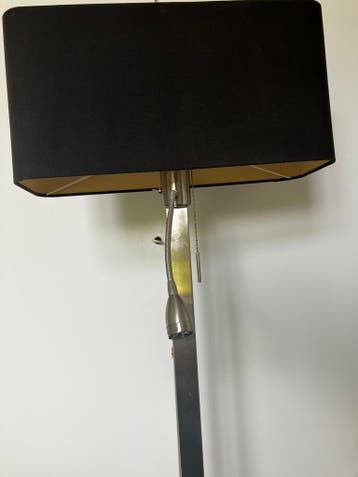 Stalamp met leeslampje, ca. 160cm hoog