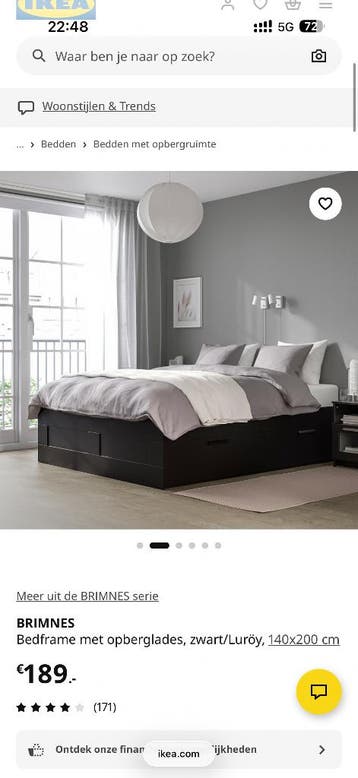 IKEA Tweepersoonsbed Brimnes