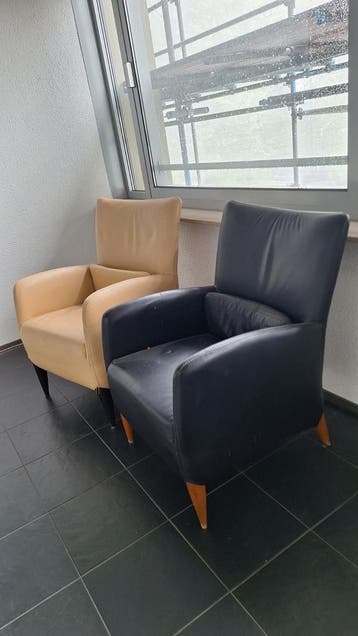 2 fauteuils van leer