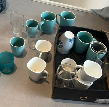 Mokken, glazen, koffiekopjes en theeglazen - Diverse setjes