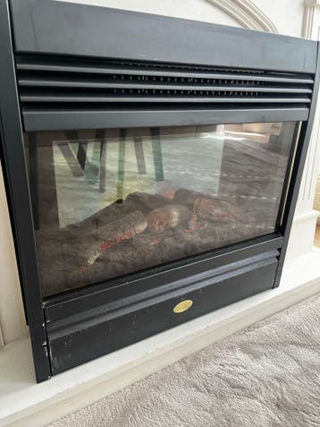 Elektrische haard met schouw