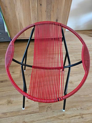 Vintage rode spaghetti stoel