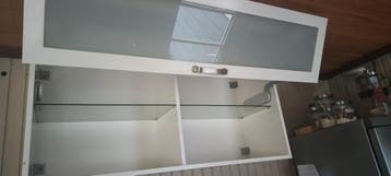 3x 120cm Leuke Ikea  vitrinekastjes (hang)
