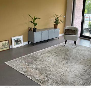 Grijs tv meubel 160 cm met zwarte pootjes