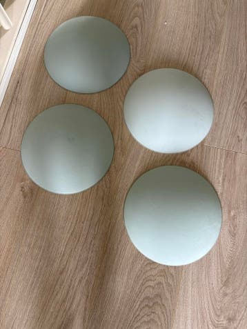4 ronde plafondlampen, gratis