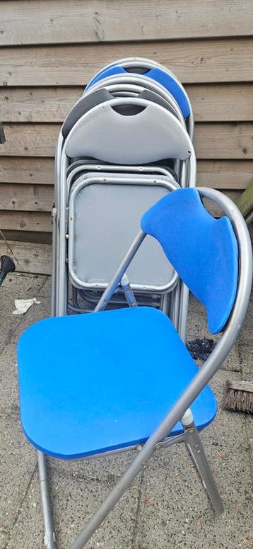 Set van 9 opvouwbare stoelen - let op zijn slecht