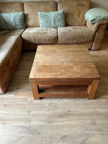 Gratis af te halen! Teakhouten salontafel :)