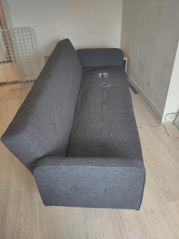 GRATIS Grijze/blauw slaapbank - Comfortabel en praktisch