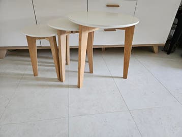 Set van 3 bijzettafels