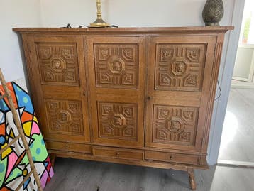 Houten antieke vintage kast