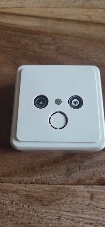 Coaxiale wandcontactdoos - Wit