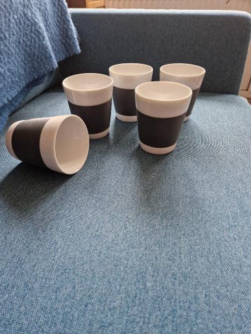 5 dubbelwandige Bodum mokken