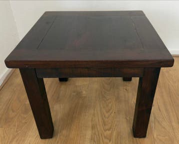 Donkerbruine houten salontafel