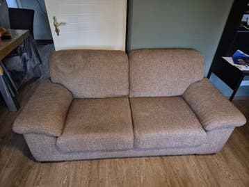 Stoffen bank - 2-zitter - taupe