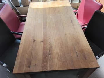 Design complete eikenhouten eettafel met 4 stoelen TOPPER