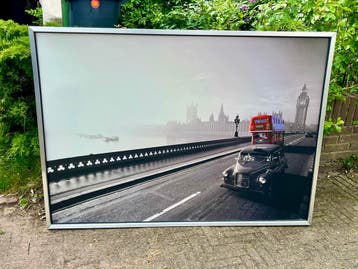 Gratis ingelijste poster Londen 1.00 x 0.70 m