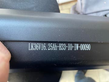 Defecte Puch N7 fietsaccu (frame-inbouw) LK36V16
