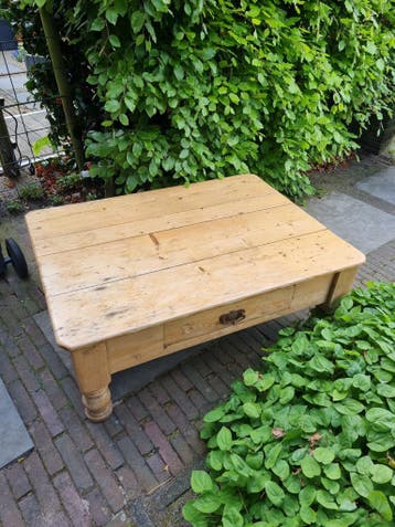 Grenen salontafel. Gratis!