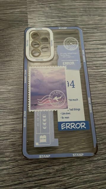 telefoonhoesje samsung a52s doorschijnend met postzegel