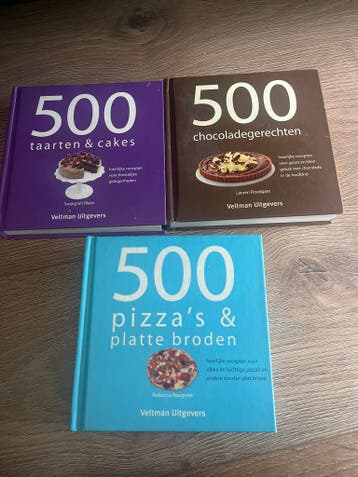 500 Recepten Kookboeken: Taarten, Chocolade, Pizza's