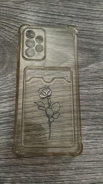 telefoonhoesje samsung a52s doorschijnend met bloem  verz