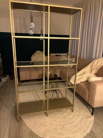 IKEA Vittsjo stellingkast, goud geschilderd
