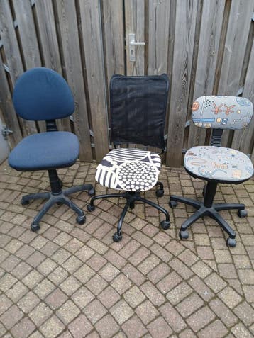 Set van 3 Bureaustoelen - Gebruikt