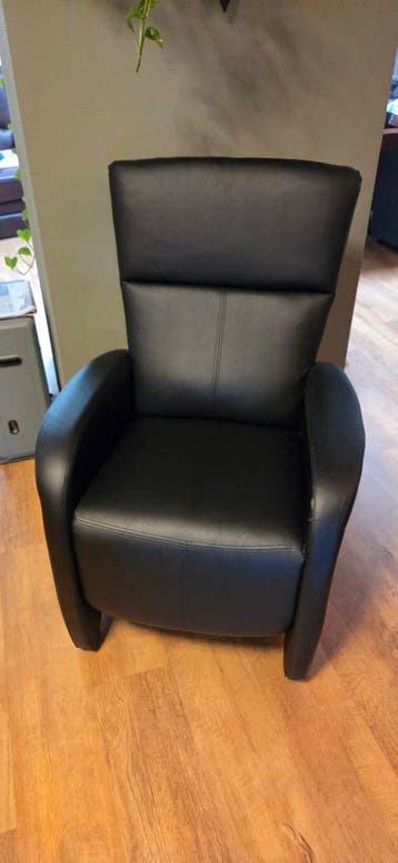Zwarte fauteuil - Comfortabele leren stoel