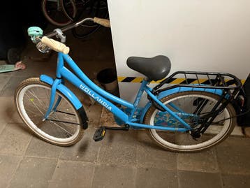 Hollandia fiets meisjes donker blauw 24 inch GRATIS !!