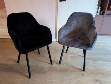 6 eetkamerstoelen van kick - defect en gratis af te halen