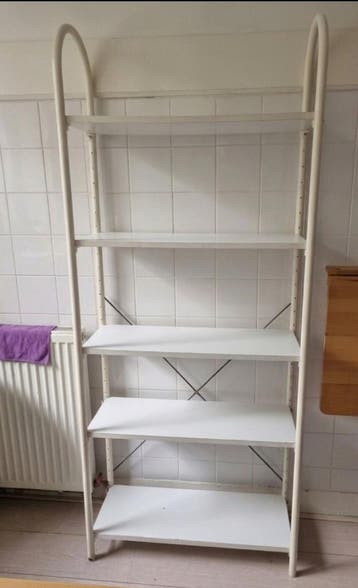 Witte stellingkast 75x180x30cm - gratis af te halen