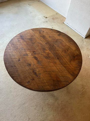 Ronde salon tafel eikenhout