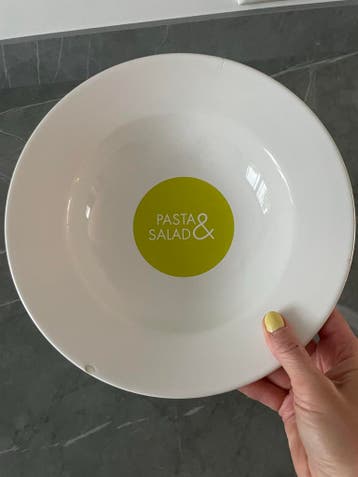 GRATIS Pastaschaal - Gebruikt met kleine beschadiging