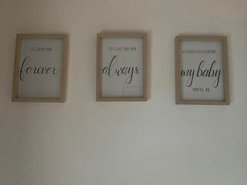 Set van 3 fotolijstjes met inspirerende tekst