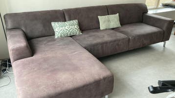 Grote hoekbank met chaise longue - vandaag ophalen /Taupe