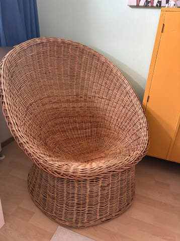 Rotan kuipstoel - Vintage
