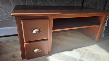 Vintage houten bijzettafel met lades