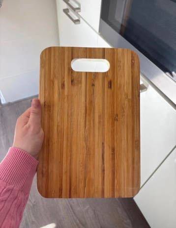 Houten snijplank met handvat
